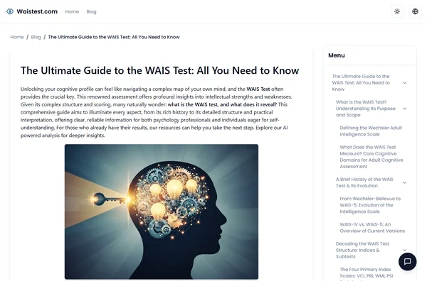 The Ultimate Guide to the WAIS Test: All You Need to Know