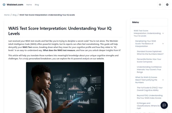 WAIS Test Score Interpretation: Understanding Your IQ Levels