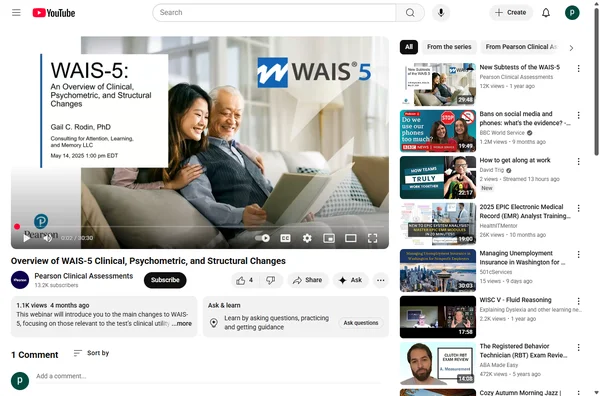Overview of WAIS-5 Clinical, Psychometric, and Structural Changes