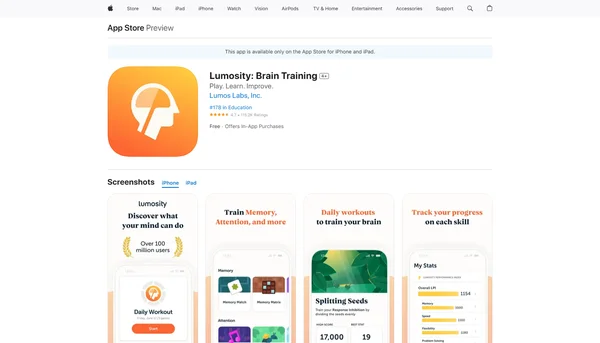 Lumosity: Allenamento Cerebrale